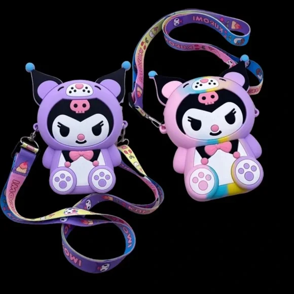 •Sweet But Savage• Kuromi Silicone Crossbody Bag - Picture 2 of 7